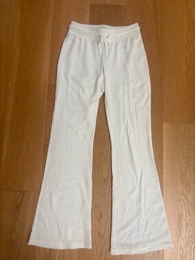 Aritzia Sunday Best Baby Waffle Pant White